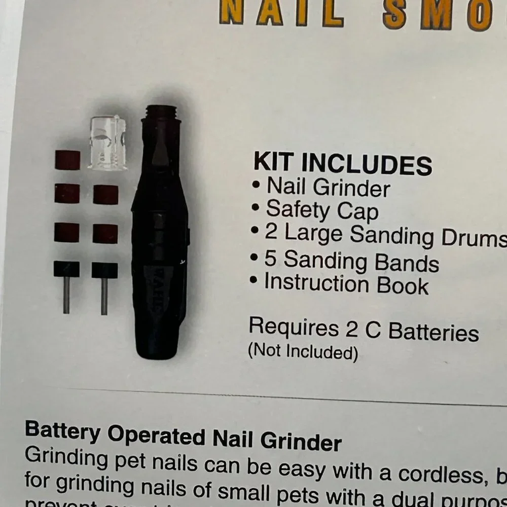 Wahl Professional Classic Pet Nail Smoother Grooming Tool Grinder Kit 9-Pieces